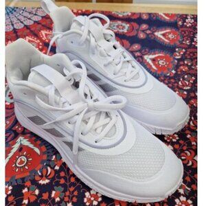 🆕Adidas Men White/Silver Metallic/Grey Lightweight MESH Own Basketball Shoes